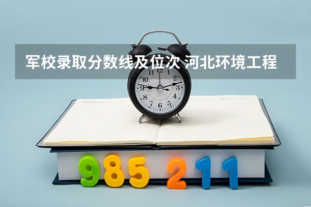 軍校錄取分數線及位次 河北環境工程學院分數線