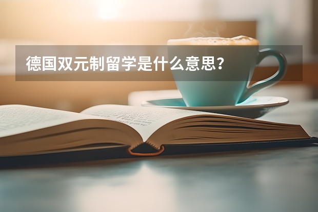 德國雙元制留學(xué)是什么意思？