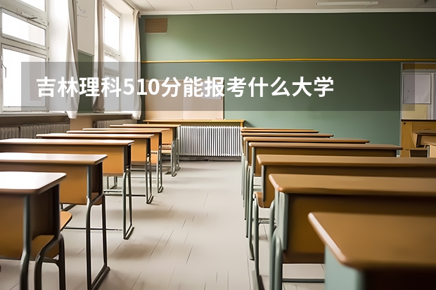 吉林理科510分能報考什么大學