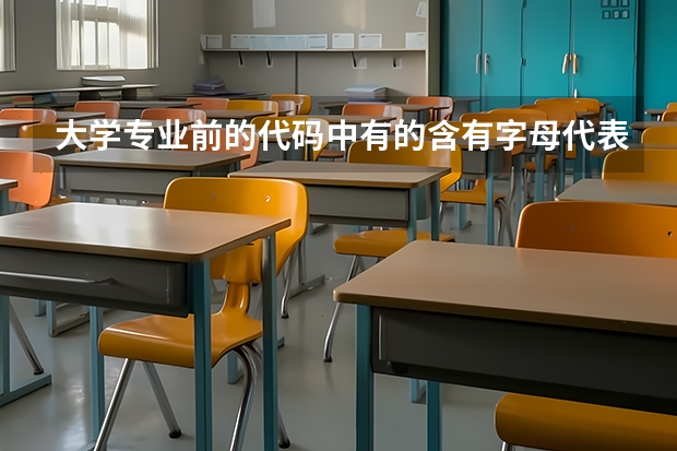 大學專業前的代碼中有的含有字母代表什么意思